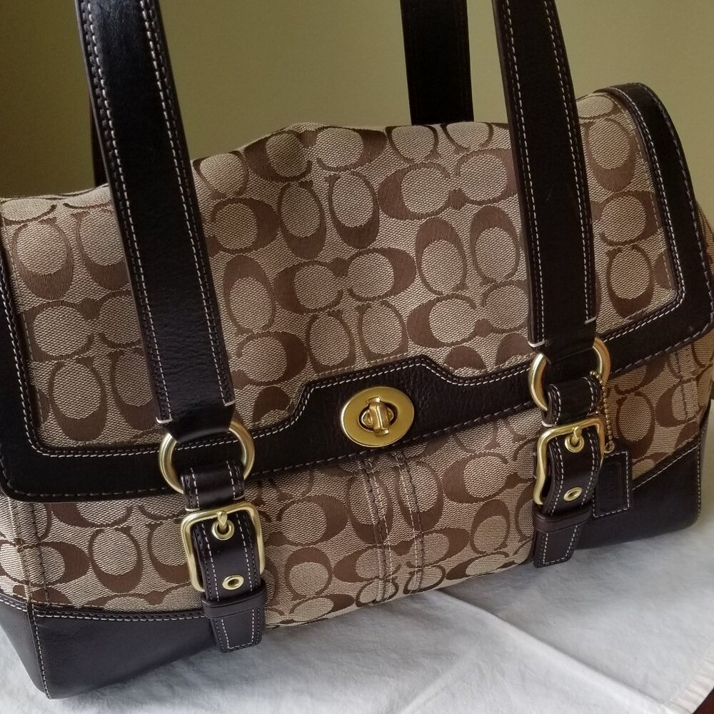 Coach Signature "Hampton" Weekender - Picture 13 of 16